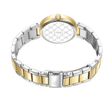 Police Ladies Black MOP Dial Silver Gold Plated Watch