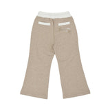 Eleventy Girl's Beige jogging Bottom wide leg back view.