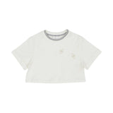 Eleventy Kids girl's clothing cotton  front view t-shirt white.