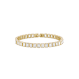 Shashi Emerald Cut Baguette Tennis Bracelet Gold