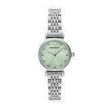 Emporio Armani Women's Green Dial Two-Hand Stainless Steel Watch
