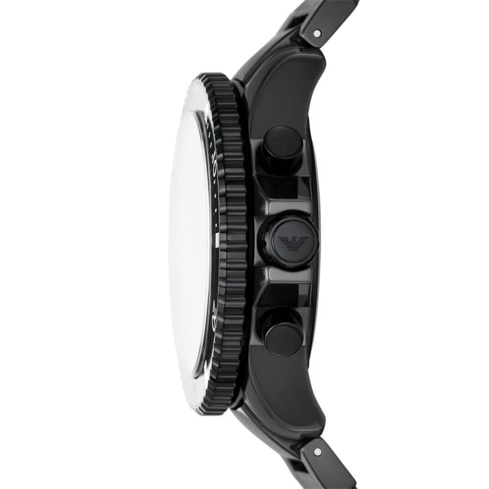 Emporio Armani Men's Chronograph Black Ceramic Watch