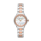 Emporio Armani Women's Three-Hand, Silver & trose Gold Stainless Steel Watch