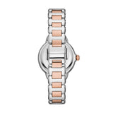 Emporio Armani Women's Three-Hand, Silver & trose Gold Stainless Steel Watch