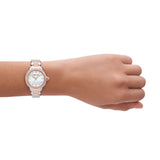 Emporio Armani Women's Three-Hand, Silver & trose Gold Stainless Steel Watch
