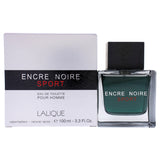 Lalique Encre Noire Sport EDT - 100ml Lalique Encre Noire Sport perfume bottle and packaging on a white background
