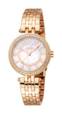 Esprit Cora Women’s Rose Gold Watch with Mother-of-Pearl Dial and Crystal Bezel