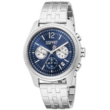 Esprit Carter Men's Blue Dial Silver Stainless Steel Watch 41mm– ES1G525M0055