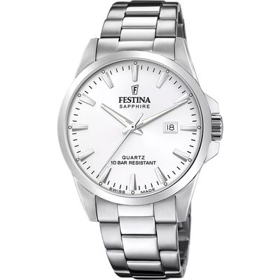 Festina Classic Men's Silver Dial Stainless Steel Watch