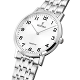 Festina Swiss Made Gents White Dial Stainless Steel Watch 