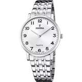 Festina Swiss Made Gents White Dial Stainless Steel Watch 