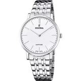 Festina Swiss Made Gents White Dial Stainless Steel Watch