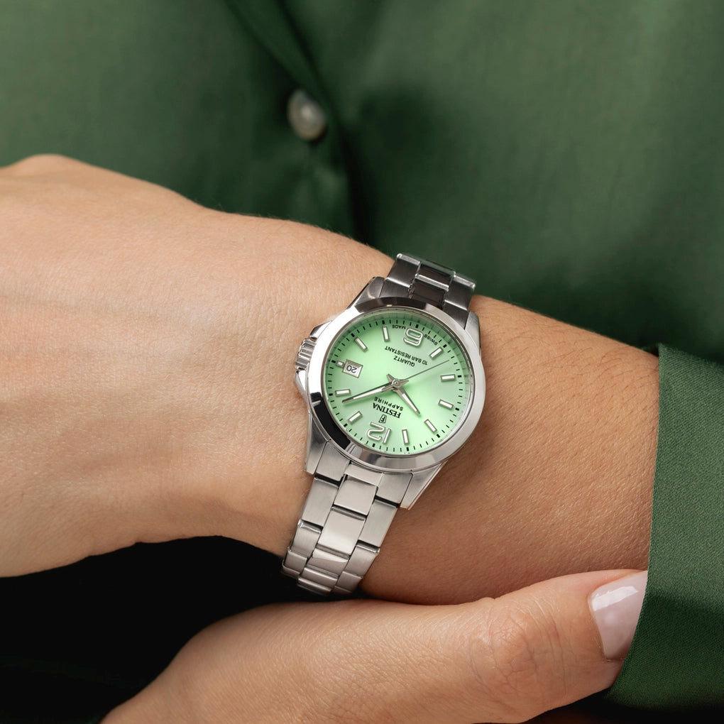 Festina Ladies' Green Dial Swiss Sapphire Watch F20049/2 - | Fashion Watches | GCC | Watch | Watches | Women | Womens | Womens Watches Festina Ladies' Green Dial Swiss Sapphire Watch F20049/2 - | Fashion Watches | GCC | Watch | Watches | Women | Womens | Womens Watches