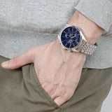 Festina Timeless Chronograph Gents Blue Dial Stainless Steel Watch