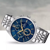 Festina Timeless Chronograph Gents Blue Dial Stainless Steel Watch