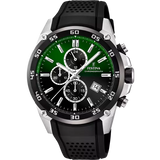 Festina The Originals Gents Green Dial Black Rubber Strap Watch