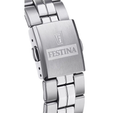 Festina Men's Classics Black Dial Steel Strap Watch