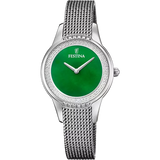 Festina Mademoiselle Ladies Green Dial Mesh Stainless Steel Watch