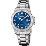 Festina Boyfriend Collection Ladies Blue Dial Stainless Steel Watch Bracelet