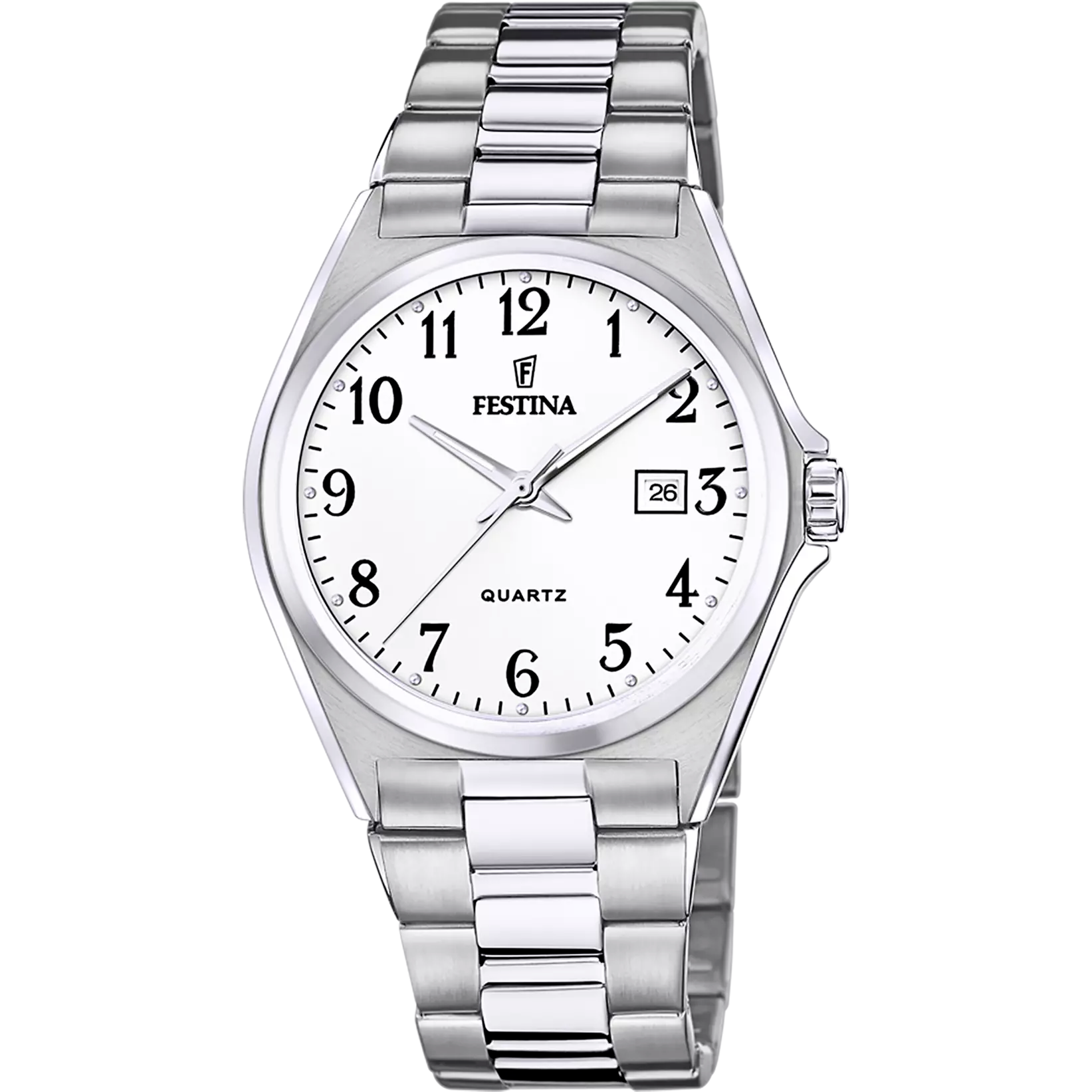 Festina Classics Men's White Dial Stainless Steel Watch | Fashion Watches | GCC | Men | Mens | Mens Watches Festina Classics Men's White Dial Stainless Steel Watch | Fashion Watches | GCC | Men | Mens | Mens Watches