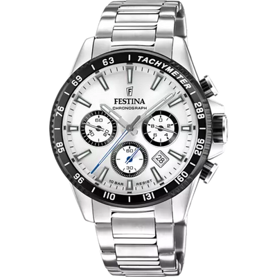 Festina Men's Chrono Silver Dial Watch