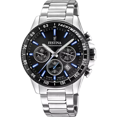 Festina Men's Chrono Black Dial Watch