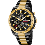 Festina Chrono Sport Men's Black Dial Black Gold Watch