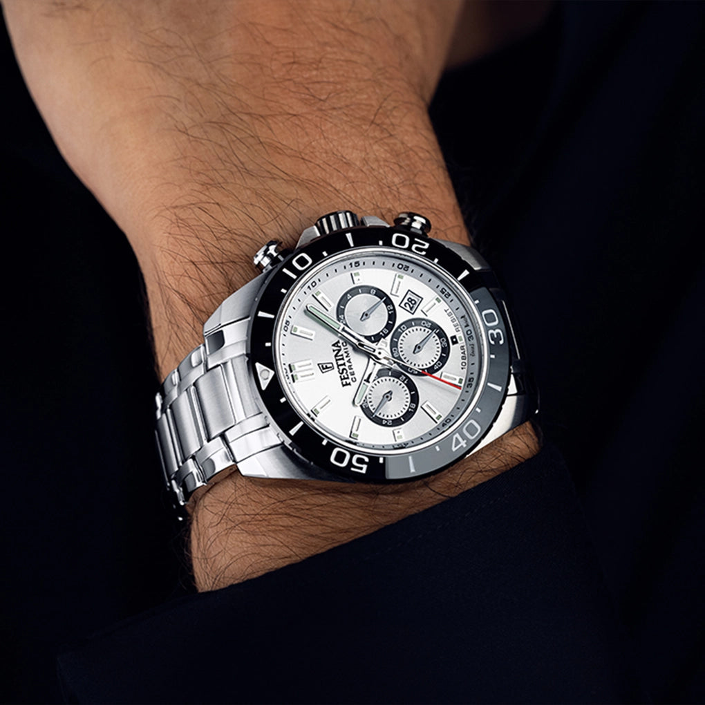 Festina Ceramic Men's White Dial Stainless Steel Watch | Collection: Watches | Fashion Watches | GCC | Gift Box | Men | Mens | Mens Watches | scat: Fashion Timepieces | Who: For Him Festina Ceramic Men's White Dial Stainless Steel Watch | Collection: Watches | Fashion Watches | GCC | Gift Box | Men | Mens | Mens Watches | scat: Fashion Timepieces | Who: For Him