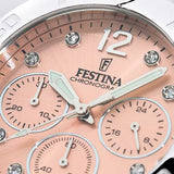 Festina Boyfriend Collection Ladies Pink Dial Stainless Steel Watch