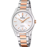 Festina Mademoiselle Ladies Silver Dial Two Tone Rose Gold and Silver Stainless Steel Watch