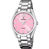 Festina Ladies Pink Dial Stainless Steel Watch