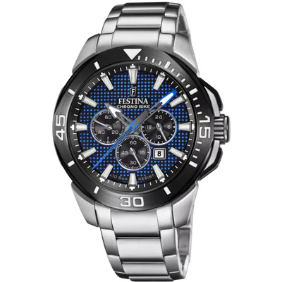 Festina Men's Chrono Bike Blue Dial Watch