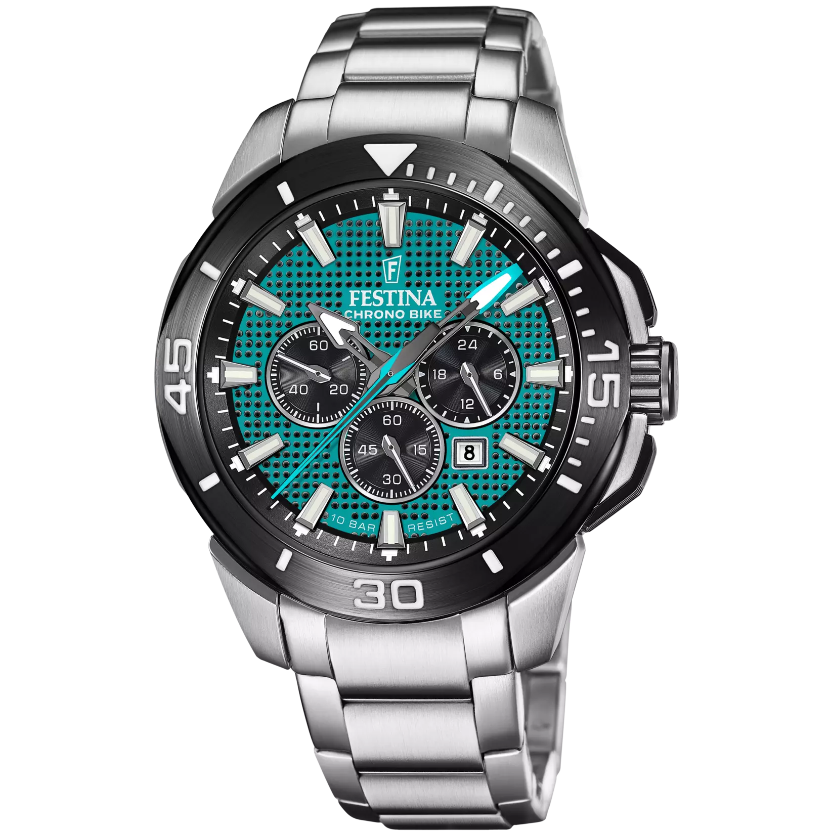 Festina Chrono Bike Men's Green Dial Stainless Steel 316L Strap Watch | Fashion Watches | GCC | Men | Mens | Mens Watches Festina Chrono Bike Men's Green Dial Stainless Steel 316L Strap Watch | Fashion Watches | GCC | Men | Mens | Mens Watches