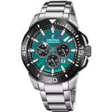 Festina Chrono Bike Men's Green Dial Stainless Steel 316L Strap Watch