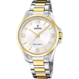 Festina Men's White Dial Two-Tone Solar Energy Watch F20657/1 -