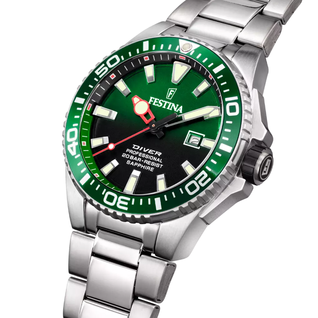Festina Men's Green Dial Stainless Steel Watch | Fashion Watches | GCC | Men | Mens | Mens Watches Festina Men's Green Dial Stainless Steel Watch | Fashion Watches | GCC | Men | Mens | Mens Watches