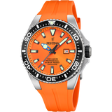 Festina The Originals Gents Orange Dial Orange Rubber Strap Watch
