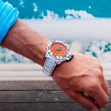 Festina The Originals Men' Orange Dial Stainless Steel Watch With Extra Orange Strap