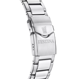 Festina The Originals Men' Orange Dial Stainless Steel Watch With Extra Orange Strap