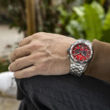 Festina Chrono Bike Gents Red Dial Stainless Steel Watch