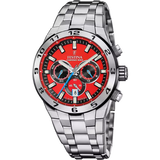 Festina Chrono Bike Gents Red Dial Stainless Steel Watch