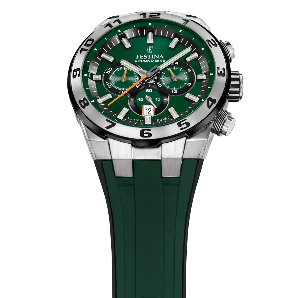 Festina Chrono Bike Men's Green Dial With Green Rubber Strap Watch | Fashion Watches | GCC | Men | Mens | Mens Watches Festina Chrono Bike Men's Green Dial With Green Rubber Strap Watch | Fashion Watches | GCC | Men | Mens | Mens Watches