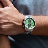 Festina Timeless Chronograph Gents Green Dial Stainless Steel Watch