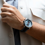 Festina Timeless Chronograph Gents Light Blue Dial Leather Watch