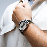 Festina Timeless Chronograph Gents Grey Dial Black Leather Strap Watch