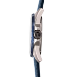 Festina Men's Blue Dial Leather Bracelet Titanium Watch