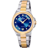 Festina Mademoiselle Ladies Blue Dial Two Tones Stainless Steel Watch