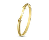 Cerruti 1881 Matilde Gold Plated Etched Bangle with Crystals