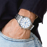 Festina Timeless Chronograph Gents White Dial Stainless Steel Watch
