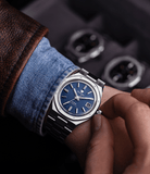 Nivada Grenchen F77 Blue With Date Men's Automatic Watch